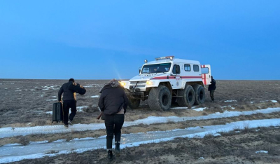 Эвакуация вахтовиков на бездорожье