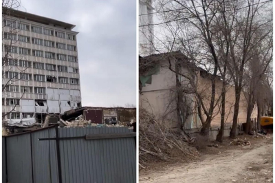 Гостиницу &laquo;Ак Жайык&raquo; в Атырау сносят, не объясняя риски для соседних домов