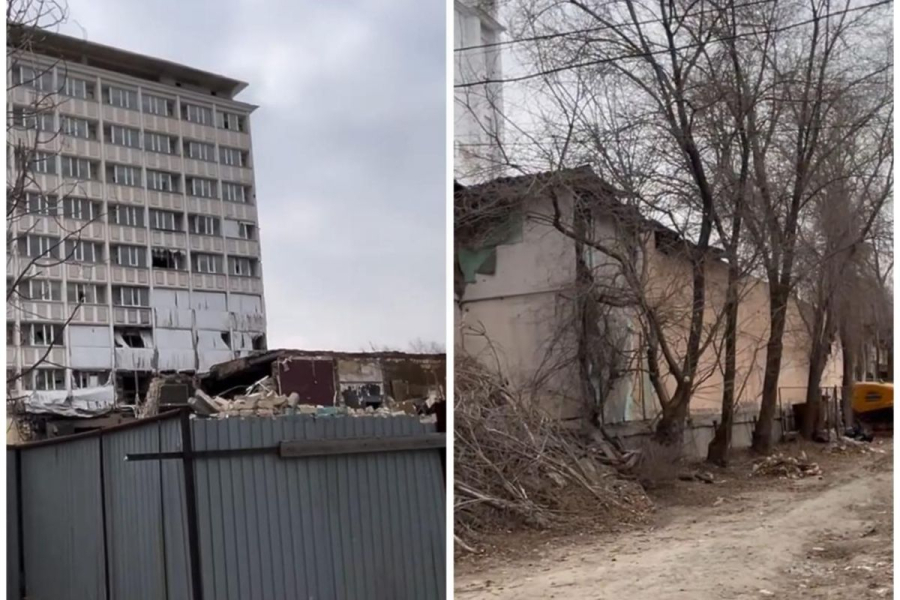 Гостиницу &laquo;Ак Жайык&raquo; в Атырау сносят, не объясняя риски для соседних домов