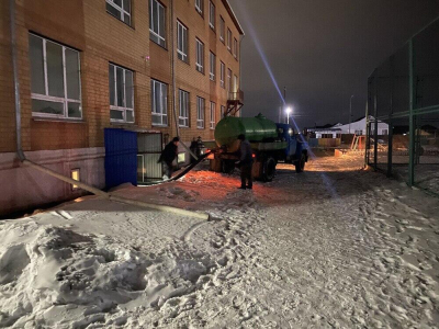 Талыми водами затопило школу в Кокшетау   