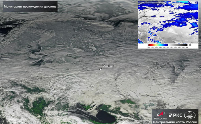 &laquo;Роскосмос&raquo; показал снимок накрывшего Москву циклона
