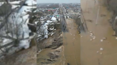 Участок трассы на границе с РФ смыло талой водой