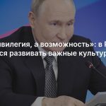 «Не привилегия, а возможность»: в РФ готовятся развивать важные культурные сферы