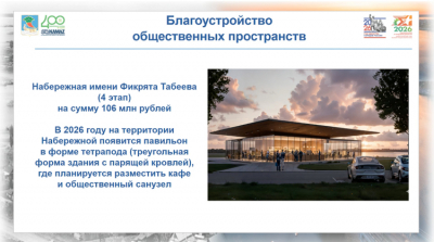 В Челнах на набережной Табеева появится здание в форме тетрапода с парящей кровлей (эскиз)