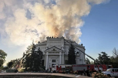 БПЛА атаковал здание Панорамы «Оборона Севастополя» — начался пожар