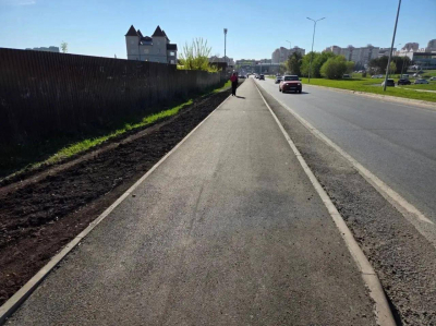 В Казани по нацпроекту обновили тротуары на Мамадышском тракте